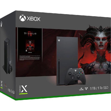 حزمة Microsoft Xbox Series X سعة 1 تيرابايت مع Diablo IV (يتم التنشيط بواسطة وحدة التحكم) باللون الأسود